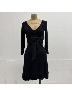 Vintage Morgan de Toi Wrap-Waist Dress Black Y2K